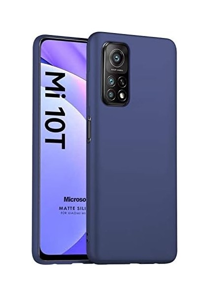 Matte Silicone Xiaomi Mi 10T Pro Için Kılıf Lacivert [mi 10T Pro ile Uyumlu Kılıf - Lacivert]