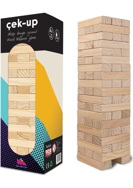 Metrashop ZA005.005 Çek - Up Denge Oyunu, Çok Renkli