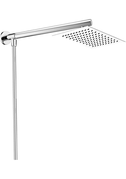 Metrashop Yarı Ankastre Su Giriş Borulu Tepe Duş Başlığı Çelik KDS199