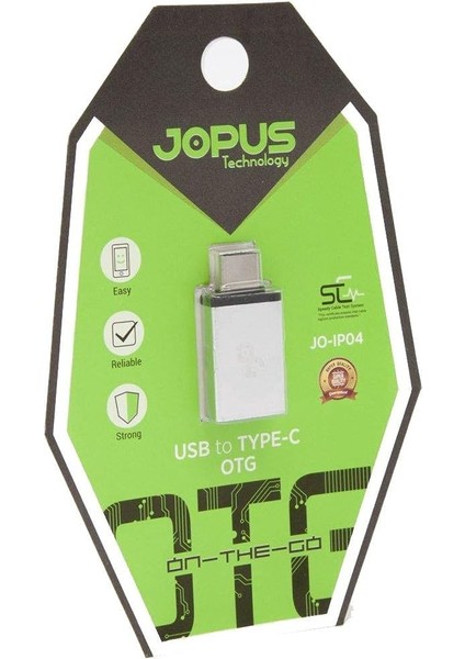 Metrashop Universal Type C Mix Mini USB Otg JO-IP04-GÜMÜŞ
