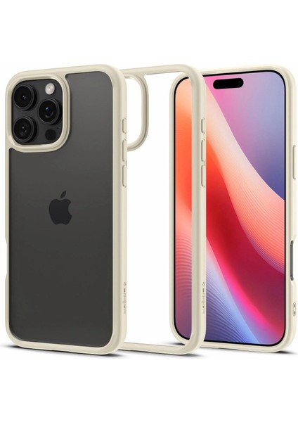 Apple iPhone 16 Pro Max Kılıf Crystal Hybrid Mute Beige - ACS08030
