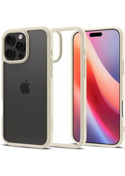 Apple iPhone 16 Pro Max Kılıf Crystal Hybrid Mute Beige - ACS08030