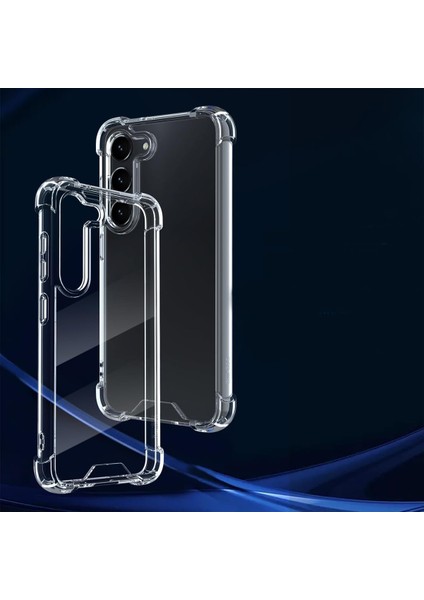 Samsung Galaxy S24 Uyumlu Kenar ve Darbe Korumalı Anti Shock Darbe Emici Şeffaf Silikon Tpu Clear Kılıf Transparent