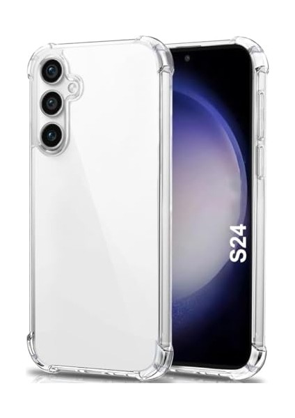 Samsung Galaxy S24 Uyumlu Kenar ve Darbe Korumalı Anti Shock Darbe Emici Şeffaf Silikon Tpu Clear Kılıf Transparent fiyatları