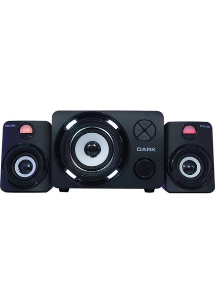 Metrashop SP-214 11W Rms 7 Farklı Renk Titreşimli LED 2+1 Multimedia Speaker Hoparlör (DK-AC-SP214)