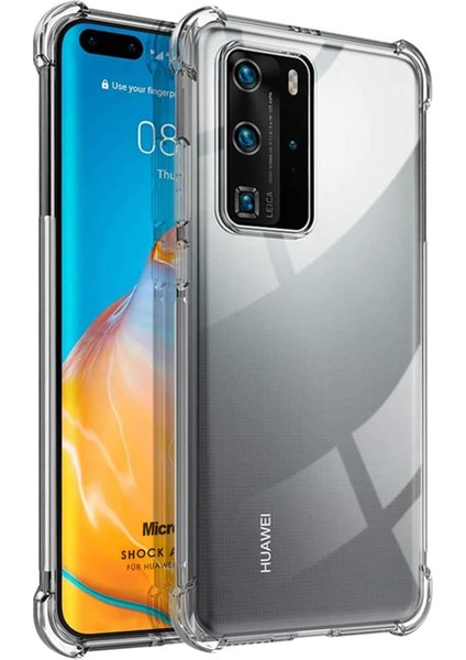 Shock Absorbing Için Kılıf P40 Pro Şeffaf [P40 Pro ile Uyumlu Kılıf - Şeffaf]