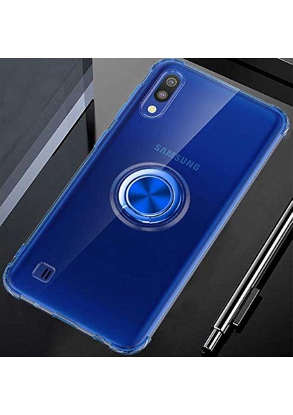 Samsung Galaxy A10 ile Uyumlu Kılıf Mill Silikon Mavi