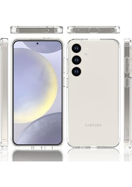 Labs Samsung Galaxy S24 Plus ile Uyumlu (6.7 Inç) Air Hybrid Darbe Emici Tpu + Pc Şeffaf Kılıf