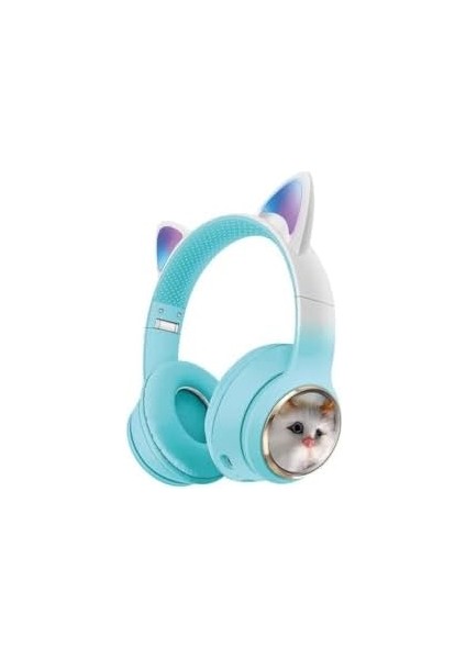 Wireless 5.3 Stereo Kedili Kulak Üstü Bluetooth Kulaklık Yeşil Blt-45