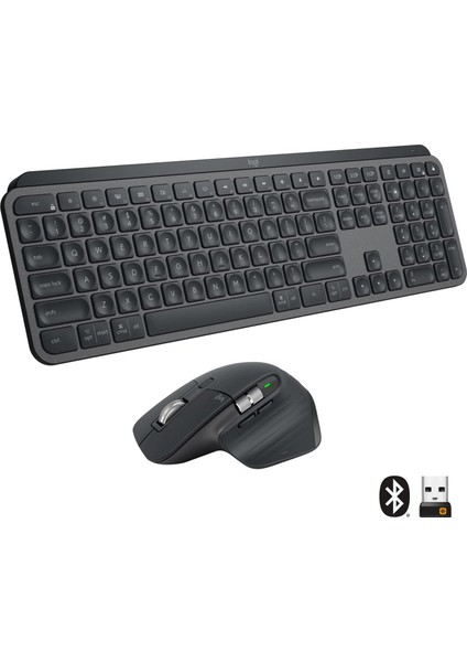 Metrashop Mx Keys Aydınlatmalı Gelişmiş Kablosuz Klavye ve Mx Master 3 Gelişmiş Kablosuz Mouse Seti