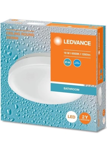 Metrashop - Ledvance 18W LED Plafonyer 6500K Beyaz Işık Tavan Lamba Banyo Armatür