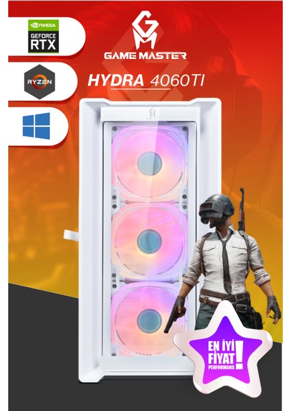 Hydra 4060TI Ryzen 7 5700X Cpu 32GB 3200 Mhz Ram 1tb M.2 SSD RTX4060TI Sıvı Soğutuculu Gamin Pc indirimleri