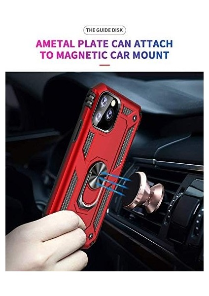 Apple iPhone 11 Pro (5.8'') Için Kılıf Military Ring Holder Rose Gold [Apple iPhone 11 Pro ile Uyumlu Kılıf - Rose Gold] fiyatları