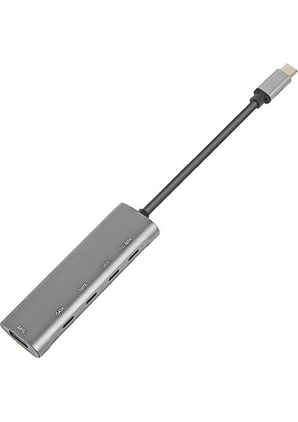 Metrashop Macbook Şarj Uyumlu Type-C Destekli 60W Pd Tüm Bilgisayarlar Için Şarj Uyumlu 5 In 1 Hub Dönüştürücü Çevirici Çoklayıcı USB Typec Girişli C268