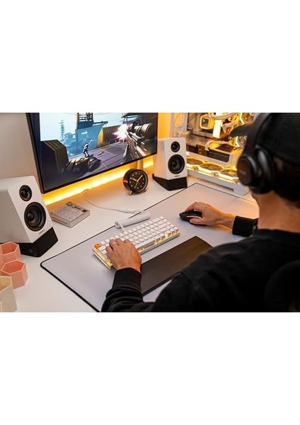 Metrashop Model I 2 Rgb Kablosuz Bamf Sensörlü 26000 Dpı 75 Gram Gaming Mouse Mat Siyah