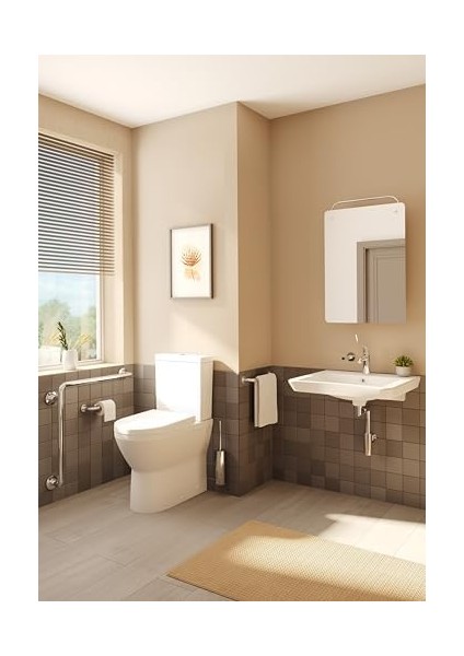 Metrashop Arkitekta A44276 Uzun Havluluk (330 Mm), Krom