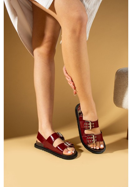 3 Ayarlanabilir Tokalı Rahat Kalıp Kadın Terlik 024-1003-25RUGAN fiyatları