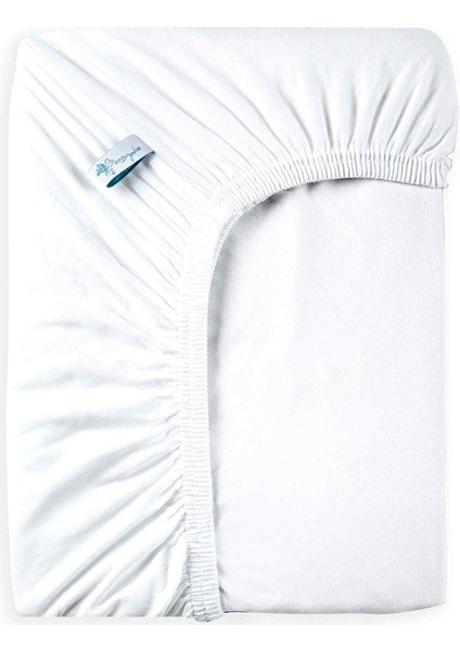 %100 Pamuk Lastikli Beyaz Renk Bebek Çarşafı 3 Adet 60X120CM Beyaz Çarşaf