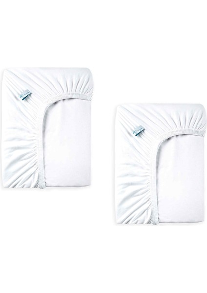 %100 Pamuk Lastikli Beyaz Renk Bebek Çarşafı 3 Adet 60X120CM Beyaz Çarşaf