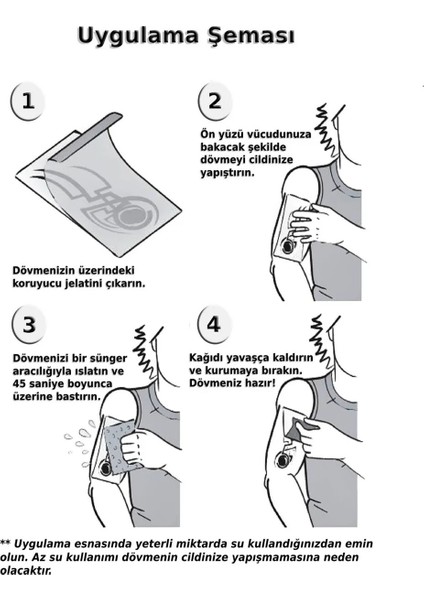 Gerçekci Kurukafa Desenli Geçici Dövme Tattoo fiyatları