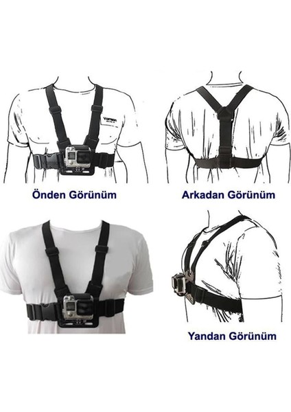 Aksiyon Kamerası Göğüse Sabitleme Kemeri