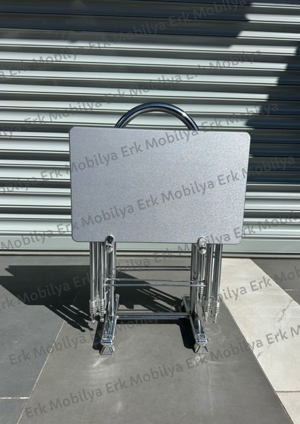 (Düz Gümüş Gri) Çanta Sehpa, Sehpa, Zigon, 4lü Zigon, Çanta Sehpa, Mebran Çanta Sehpa, Mdf Sehpa fiyatları