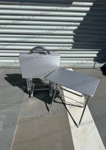 (Düz Gümüş Gri) Çanta Sehpa, Sehpa, Zigon, 4lü Zigon, Çanta Sehpa, Mebran Çanta Sehpa, Mdf Sehpa modelleri