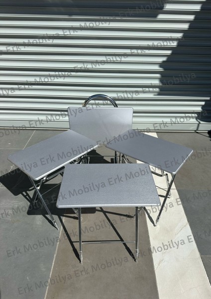 (Düz Gümüş Gri) Çanta Sehpa, Sehpa, Zigon, 4lü Zigon, Çanta Sehpa, Mebran Çanta Sehpa, Mdf Sehpa indirimleri