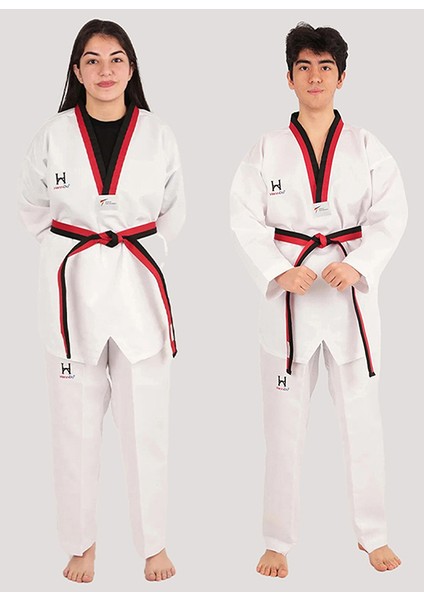 Taekwondo / Tekvando Elbisesi Fitilli Pum Yaka Dobok