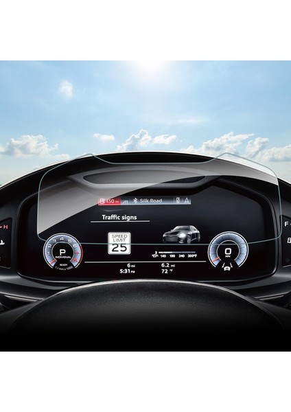 Audi Q8 2019-2024 Model Direksiyon Arkası Gösterge Panel Uyumlu 9h Nano Ekran Koruyucu fiyatları