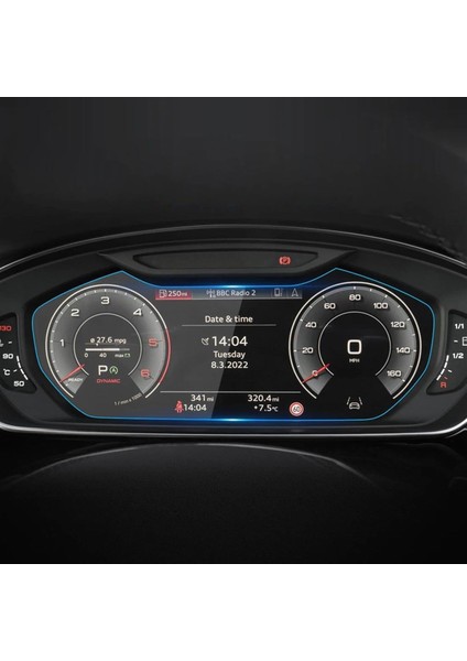 Audi S8 2023-2024 Model Direksiyon Arkası Gösterge Panel Uyumlu 9h Nano Ekran Koruyucu
