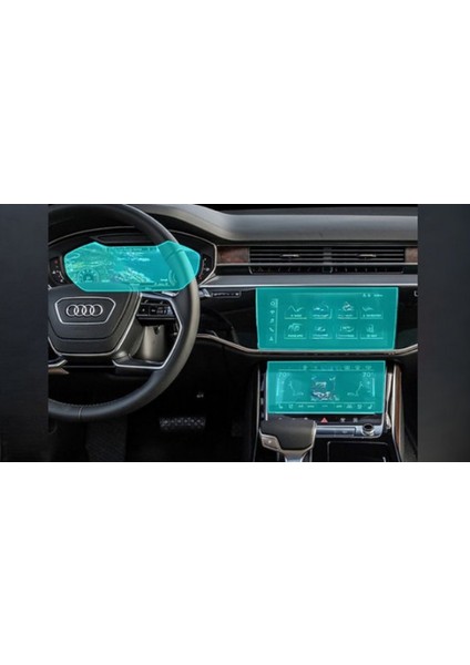 Audi A8 2023-2024 Model Alt Üst Multimedya ve Gösterge Uyumlu 3 Parça 9h Nano Ekran Koruyucu