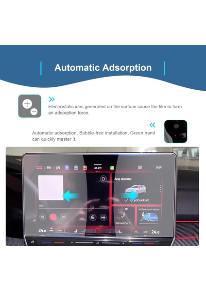 Volkswagen Golf Impression 2024 Model 10.3 Inç Multimedya Navigasyon Uyumlu 9h Nano Ekran Koruyucu modelleri