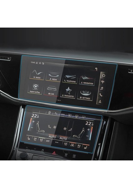 Audi S8 2023-2024 Model Alt Üst Multimedya ve Kontrol Paneli Uyumlu 9h Nano Ekran Koruyucu