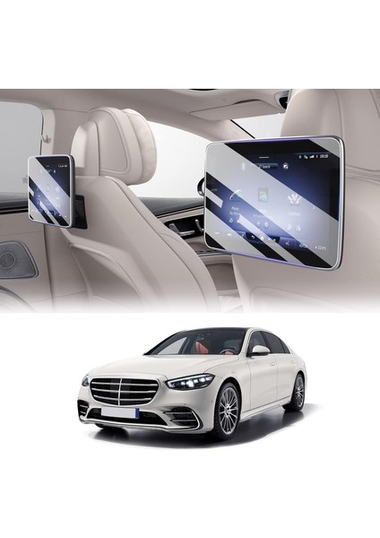 Mercedes S Serisi 2021-2024 Model Arka Koltuk Tv Uyumlu 2 Adet 9h Nano Ekran Koruyucu