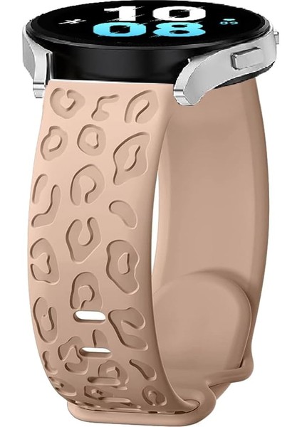 Huawei Watch Gt Gt2 Gt3 Gt4 42MM/MAGIC 2/amazfit 20MM Kordon Leopar Desen Yumuşak Silikon Kordon