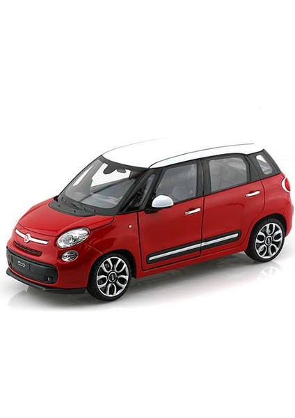 Fiat 500L 11 cm 1/38 Ölçek Diecast Metal Model Çek Bırak Araba Kırmızı