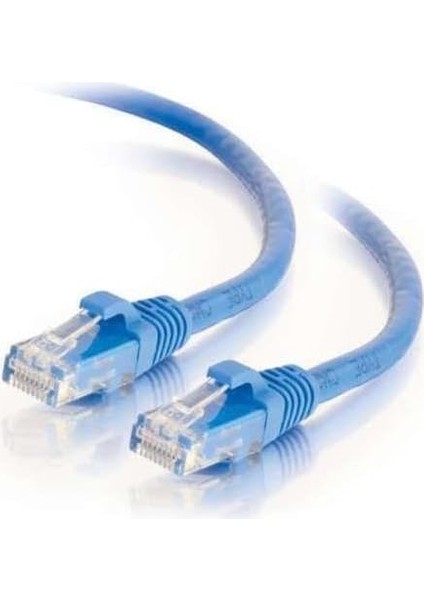 Lunatic CAT610M Cat6 RJ45 Lan Kablosu Uçları Fabrikasyon Takılı Bilgisayar Modem Mavi Internet Ethernet Kablosu (10 Metre Cat6 Internet Ethernet RJ45 Lan Kablosu)