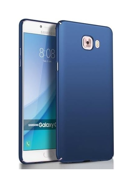 Samsung Galaxy J7 Prime Uyumlu Sert Rubber Silikon Kılıf (Mavi)
