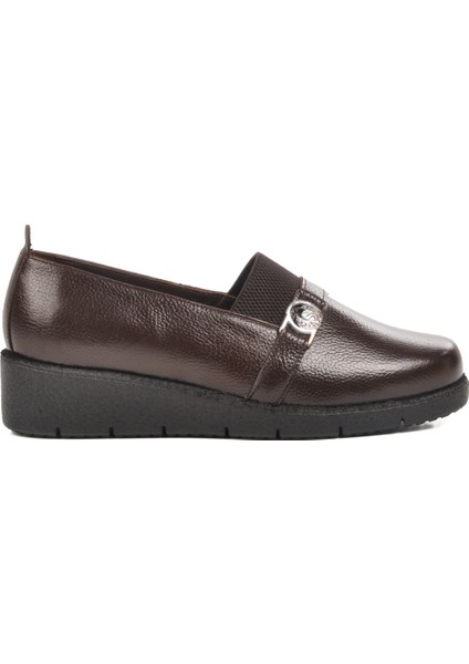 Kahve Deri Kadın Casual Ayakkabı BB0114 Z