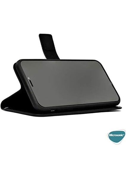 General Mobile Gm 22 Pro Için Kılıf Delux Leather Wallet Siyah [gm 22 Pro ile Uyumlu Kılıf - Siyah]