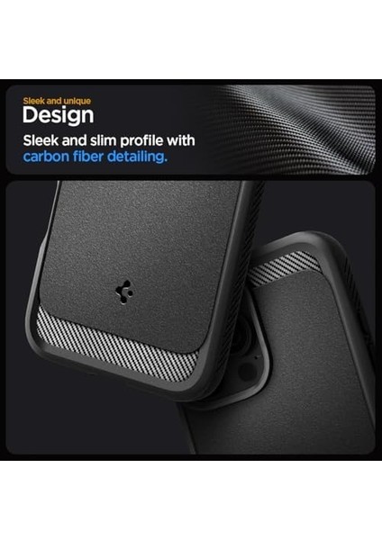 Apple iPhone 16 Pro Max Kılıf Rugged Armor Magfit Magsafe Özellikli Matte Black - ACS07986