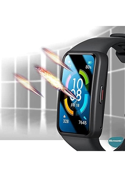 Honor Band 6 Için Kılıf 360 Full Round Soft Silicone Siyah [honor Band 6 ile Uyumlu Kılıf - Siyah]