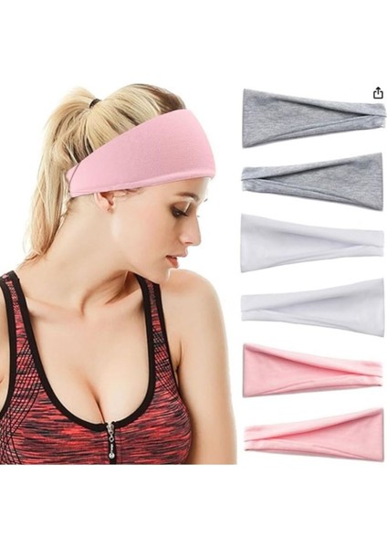 Elastik Yoga Bandı Spor Ter Bandı Kadın Erkek Koşu Spor Bandaj Kafa Bantları