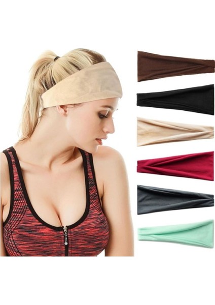 Elastik Yoga Bandı Spor Ter Bandı Kadın Erkek Koşu Spor Bandaj Kafa Bantları