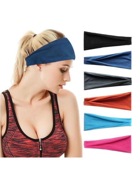 Elastik Yoga Bandı Spor Ter Bandı Kadın Erkek Koşu Spor Bandaj Kafa Bantları