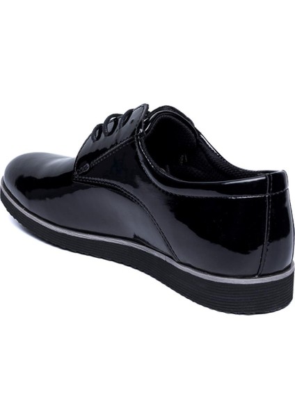 Siyaha Beyaz ve Siyaha Siyah Rugan Erkek Klasik Ayakkabı modelleri