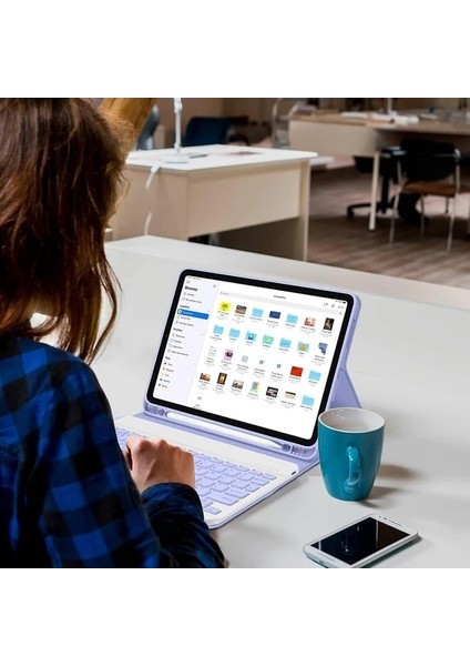 Samsung Galaxy Tab S8 Kılıf Yatay Standlı Kalem Bölmeli Bluetooth Özellikli Türkçe Q Klavyeli Kılıf (SM-X700) fırsatları