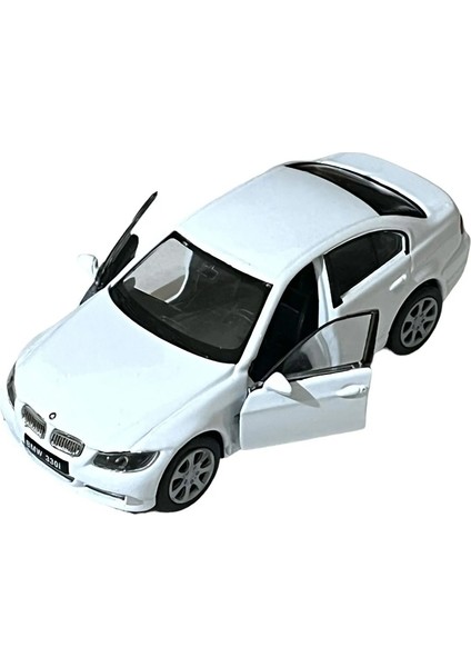 Bmw 330İ 11.5 1/36 Ölçek Diecast Metal Model Çek Bırak Araba Beyaz