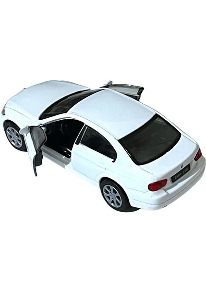 Bmw 330İ 11.5 1/36 Ölçek Diecast Metal Model Çek Bırak Araba Beyaz modelleri
